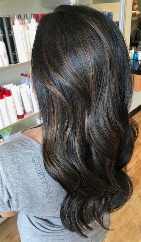 Dark Brunette Base With Subtle Bayalage Low Lights Hair Color For