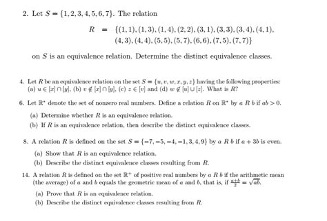 Solved Let S 1 2 3 4 5 6 7 The Relation R 1