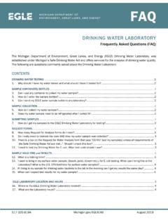 Frequently Asked Questions Drinking Water Frequently Asked