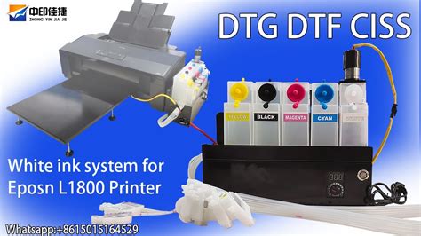 Custom Ciss White Ink System For Epson L Dtg Dtf Priner Youtube