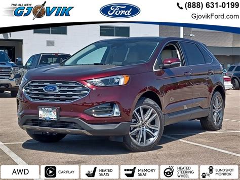 New 2023 Burgundy Velvet Metallic Tinted Clearcoat Ford Edge Titanium