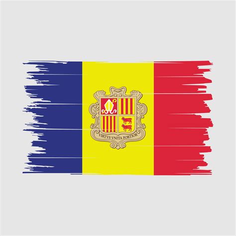 Vector De Pincel De Bandera De Andorra 15629694 Vector En Vecteezy