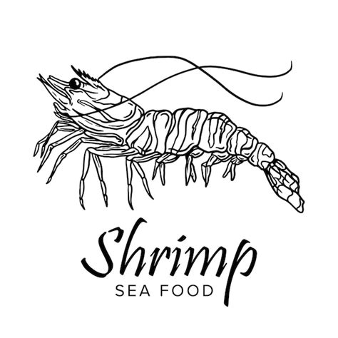 Premium Vector Shrimp Prawn Icons Set Boiled Shrimp Drawing On A