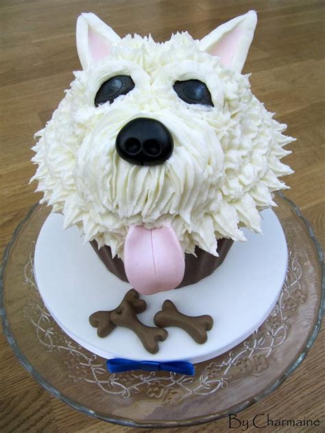 Giant Westie Cupcake Decorated Cake By Charmaine Cakesdecor