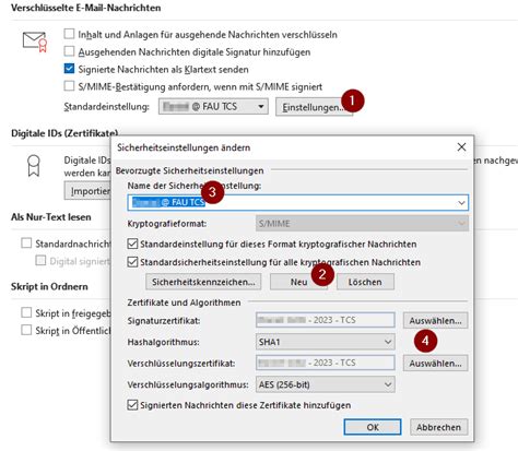 S Mime Zertifikate In Outlook F R Mehrere Adressen Rrze Anleitungen