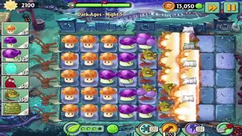 Plants Vs Zombies 2 Dark Ages Night 5 Walkthrough YouTube