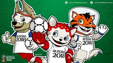 Three Mascots Mascota Del Mundial Rusia Y Copa Del Mundo