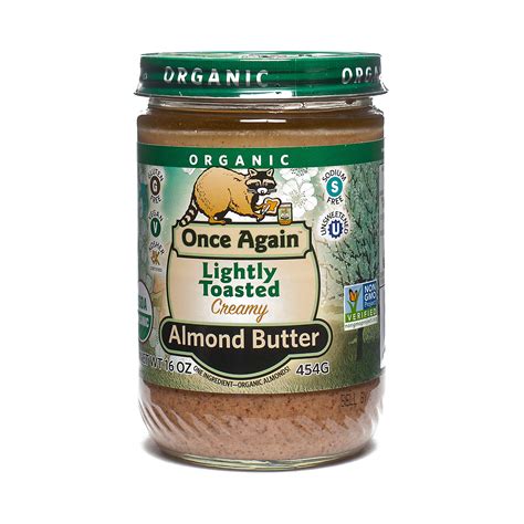 16 Oz Lightly Toasted Organic Creamy Almond Butter Thrive Market