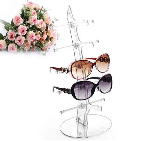 New 5 Pairs Glasses Sun Glasses Display Shelf Sunglasses Plastic Frame Removable Counter Shop