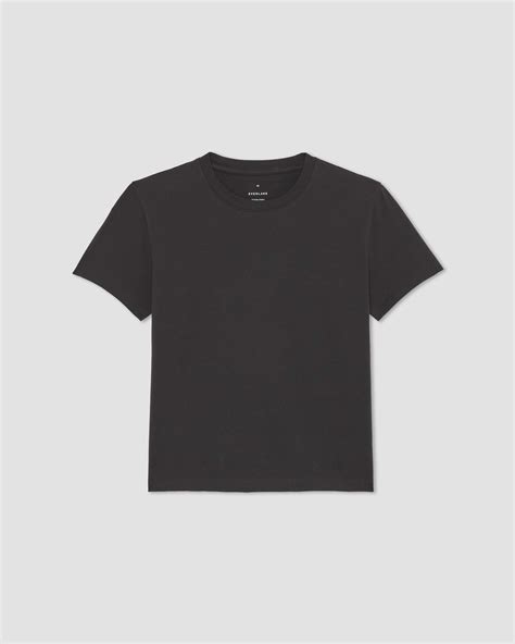 The Box Cut Tee In Essential Cotton Vintage Black Everlane