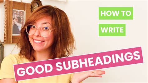 How To Write Good Subheadings [common Mistakes Writers Make] Youtube