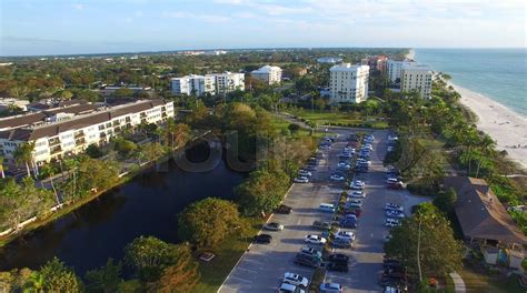 Naples, Florida. Aerial view of city skyline and coast | Stock image ...