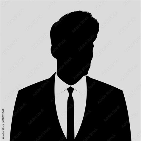 Businessman Silhouette Avatar Profile Picture Stock Vektorgrafik