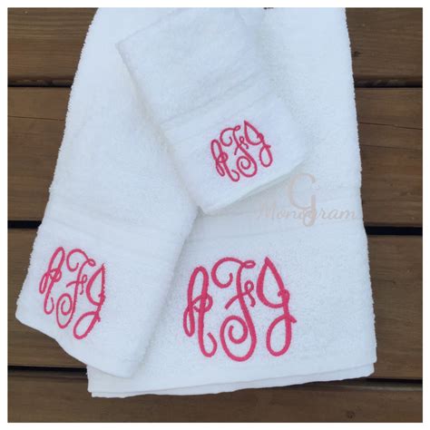 Monogram Towel Set Monogram Bath Towels Monogram By Gmonogram