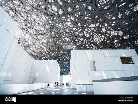 Interior of the Louvre Abu Dhabi at Saadiyat Island Cultural District ...