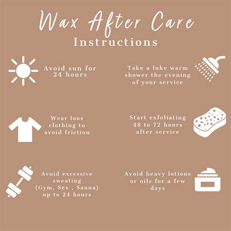 Waxing Aftercare Card Template Printable Hair Removal Care Cards