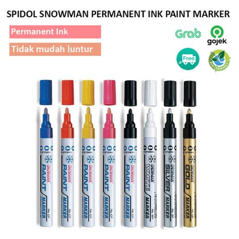 Jual Spidol Snowman Paint Marker Permanent Ink Spidol Warna Warni