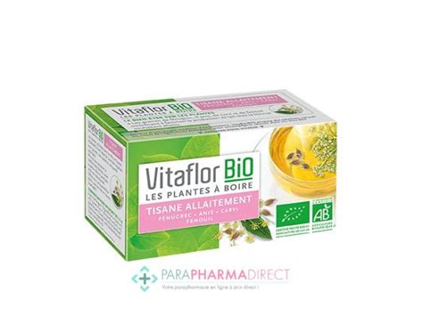 Vitaflor BIO Tisane Allaitement Fénugrec Anis Carvi Fenouil 18 sachets