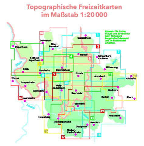 Topographische Freizeitkarten Hessen 1 20 000 Blattschnitte Index