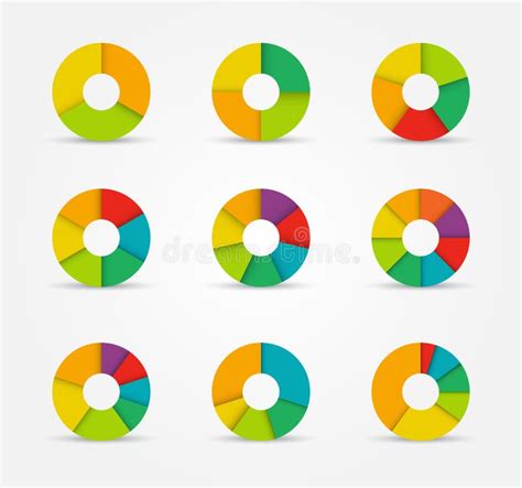 Gr Fico De Setores Circulares Segmentados E Coloridos Ajustados