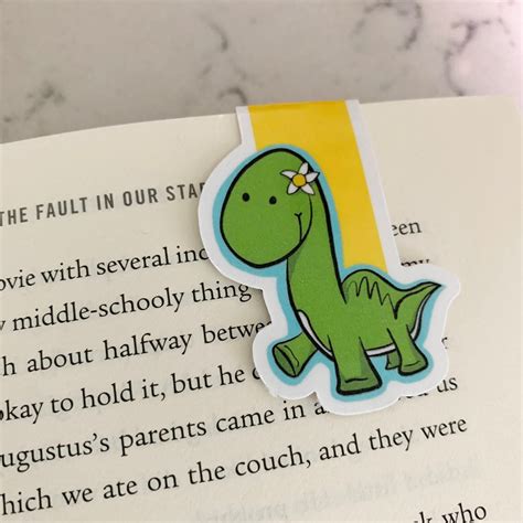 Dinosaur Bookmark Magnetic Bookmark Planner Reading Accessory Birthday T Journal Cute