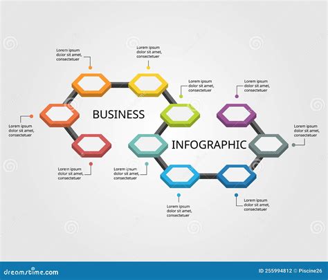 Hexagon Timeline Chart Template for Infographic for Presentation for 10 ...