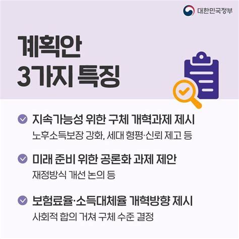 보건복지부 제5차 국민연금 종합운영계획안 심의·발표 전체 카드한컷 멀티미디어 대한민국 정책브리핑