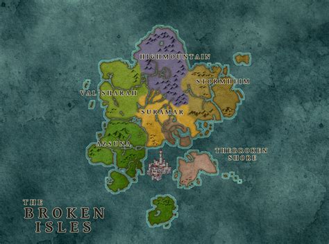 The Broken Isles map made with Wonderdraft : r/wow