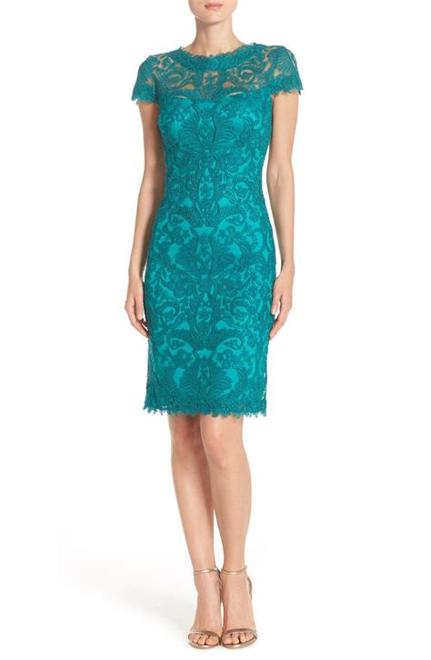 Tadashi Shoji Illusion Yoke Lace Sheath Dress Nordstrom