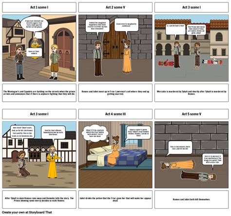 Romeo And Juliet Storyboard Storyboard By 814290ef