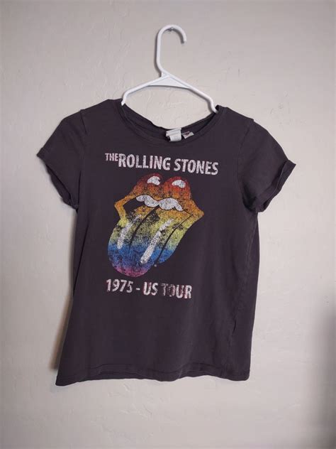 Retro Rolling Stones 1975 US Tour T Shirt Women S XS Etsy