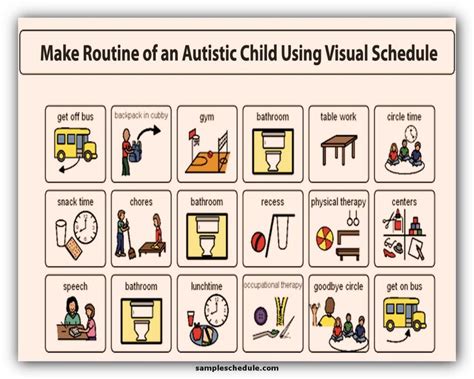 Autism Visual Schedule Icons