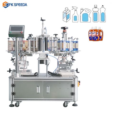 Semi Automatic Double Side Flat Bottle Labeling Machine For Square