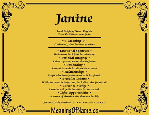 Janine Meaning Of Name