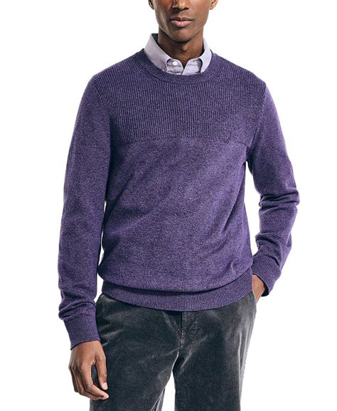 Nautica Mens Textured Crewneck Sweater Macys