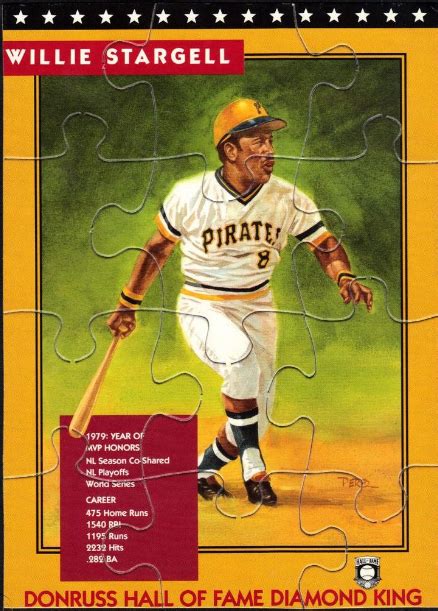 1991 Donruss Willie Stargell Puzzle Baseball Card Complete Your Puzzle