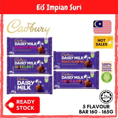 Ready Stock Cadbury Milk Chocolate Hazelnut Fruit Nuts Black