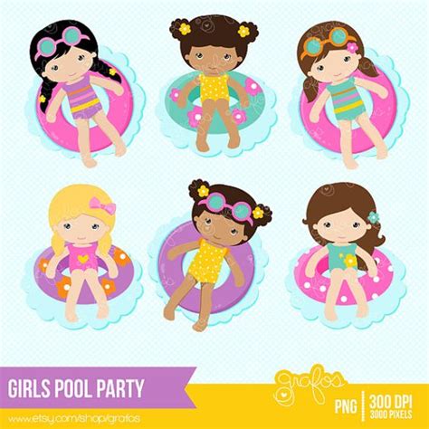 Dive into Summer with Our Collection of Girl Pool Cliparts