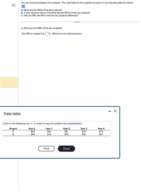 Answered K Data Table You Are Choosing Between… Bartleby