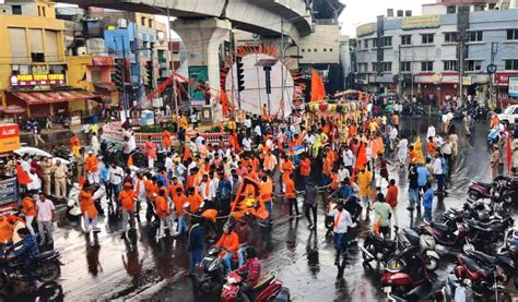 Hyderabad Hanuman Jayanthi Shobha Yatra Begins On A Festive Note