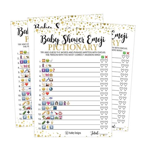 Simple Emoji Pictionary Baby Shower Game Printable Free Printable Images