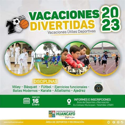 Vacaciones divertidas 2023 Campañas Municipalidad Provincial de