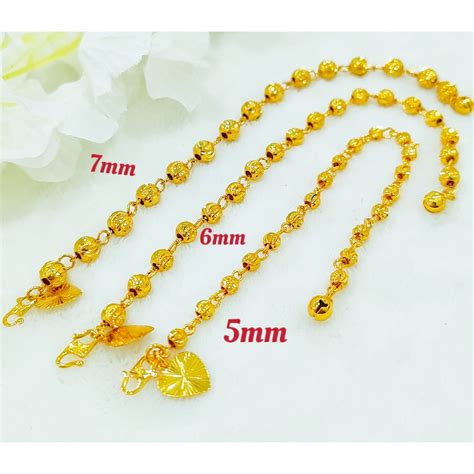 Rantai Tangan Boba Emas Bangkok Bracelet Free Cop Shopee Malaysia