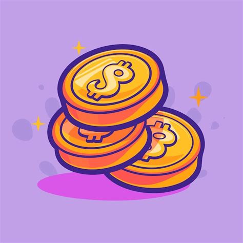 Premium Vector Simple Gold Coin Stack Vector Illustration