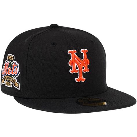 New Era New York Mets 40th Anniversary Blackorange 59fifty Fitted Cap