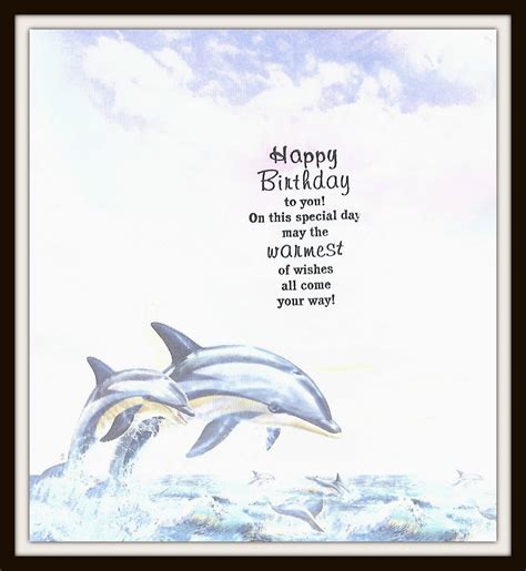 Dolphin Birthday Card Ocean Greetings Card Handmade Card Etsy