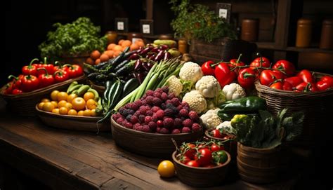 Premium Ai Image Freshness Of Organic Vegetables In A Healthy Eating