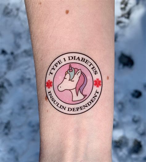 Type Diabetes Insulin Dependent Medical Alert Temporary Tattoo