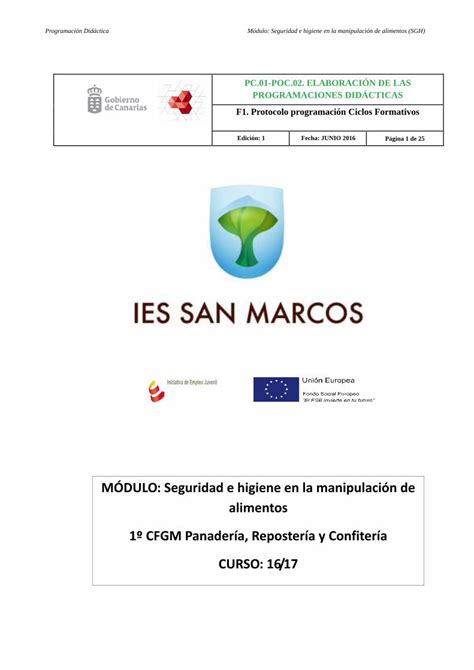 Pdf MÓdulo Seguridad E Higiene En La Manipulación De · Seguridad E Higiene En La