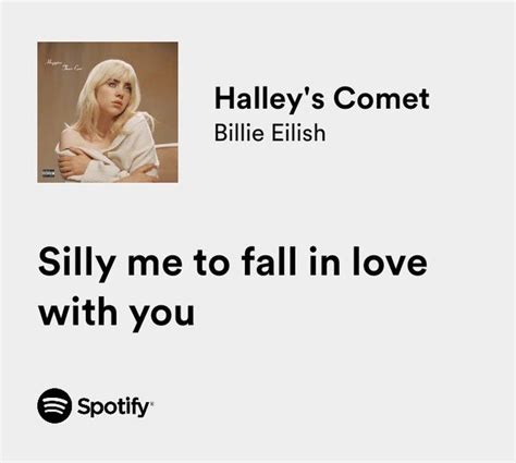 lyrics you might relate to on Twitter: "billie eilish / halley's comet ...